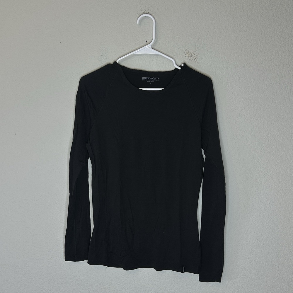 Duckworth Womens S Black 100% Rambouillet Merino Wool Long Sleeve Maverick Shirt